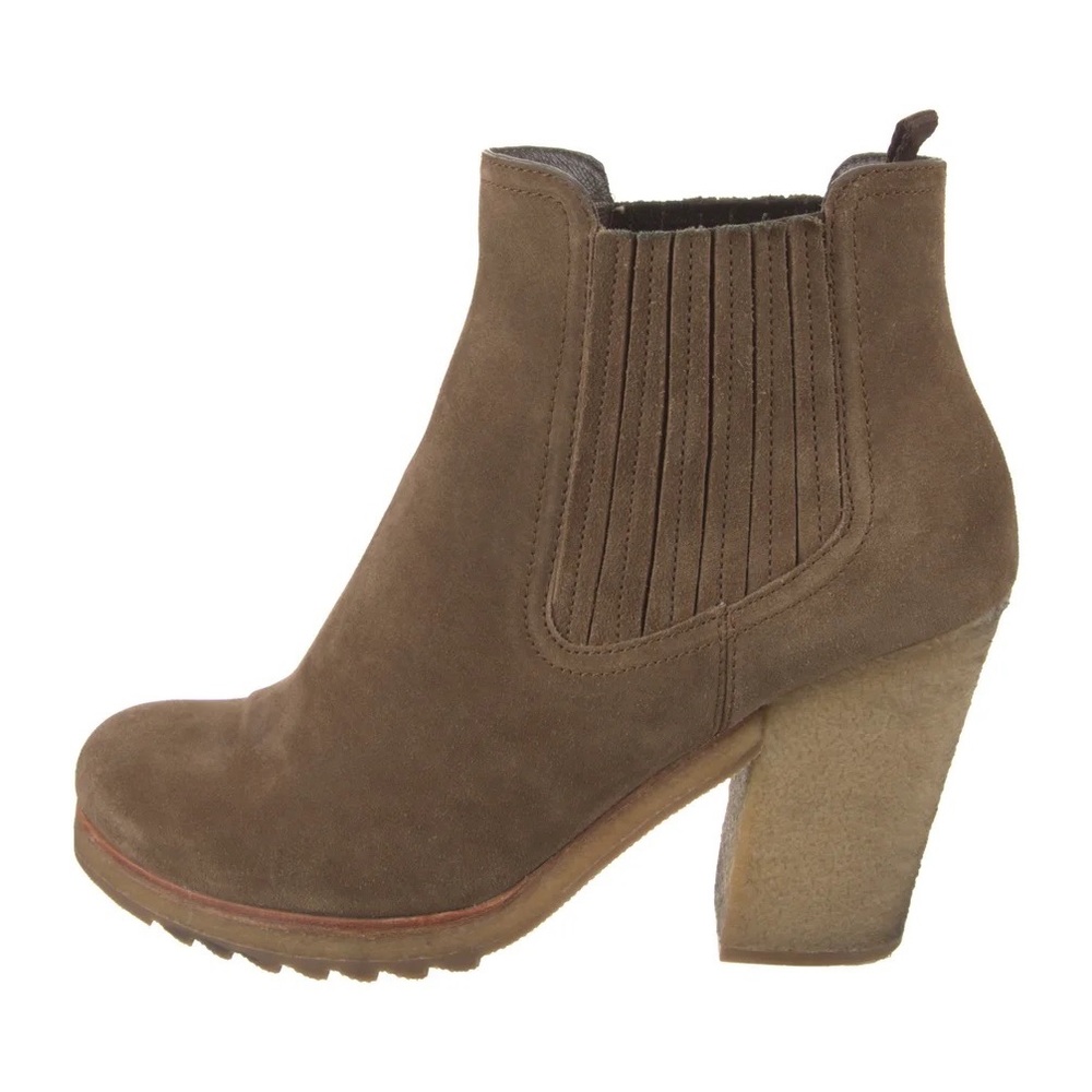 Prada Suede Heeled Chelsea Boot